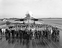 Concorde 002 with the personnel of RAF Fairford, Gloucestershire, c.1969. © BAE Systems [Ref: BAE PH1/C801]